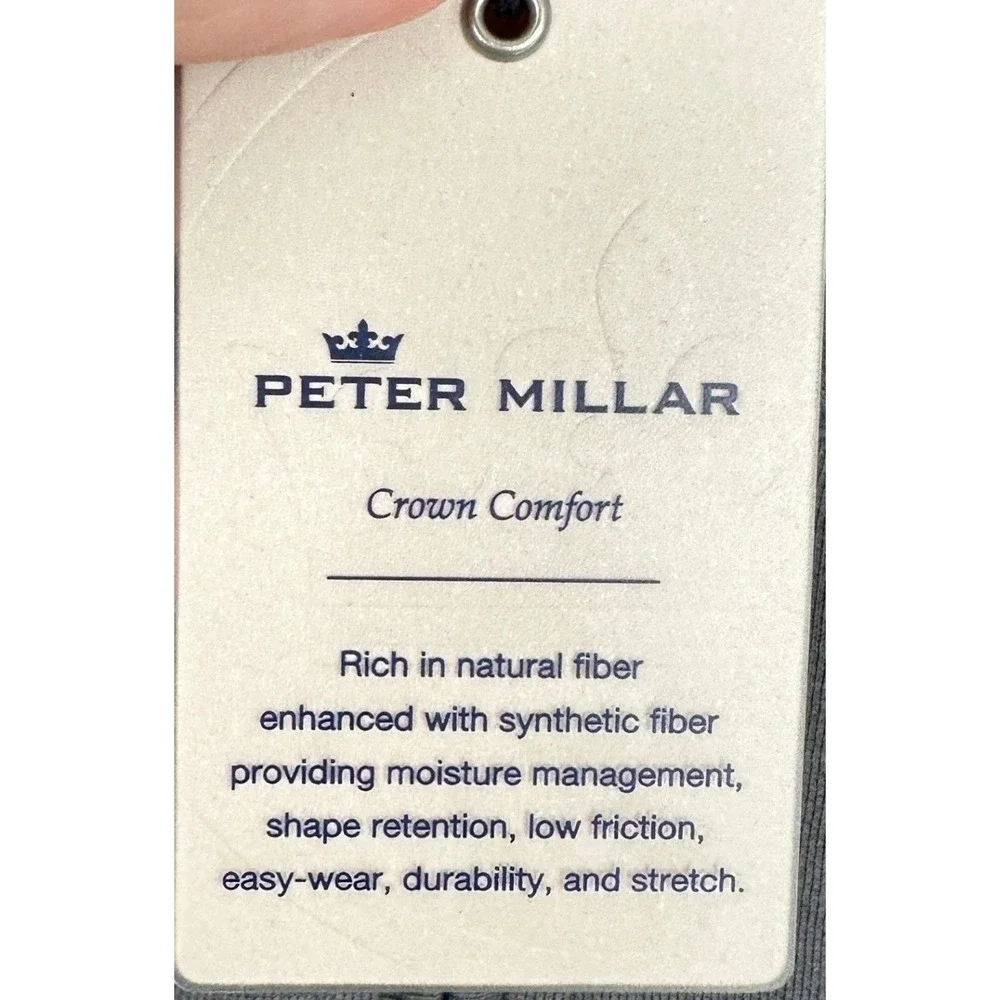 NEW Peter Millar Crown Comfort Sweater Mens 2XL Grey Quarter Zip Knit Pullover